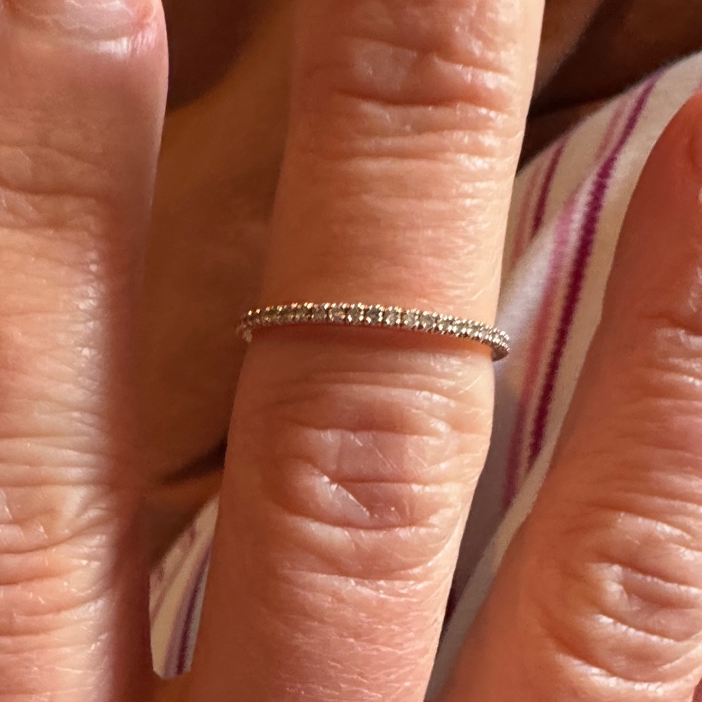 Rose Gold Stackable Diamond Ring. - image 3